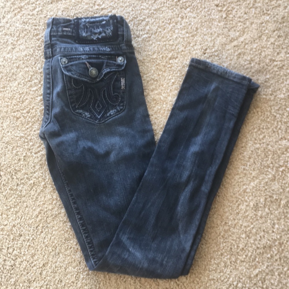 Mek cigarette Jeans in distressed gray